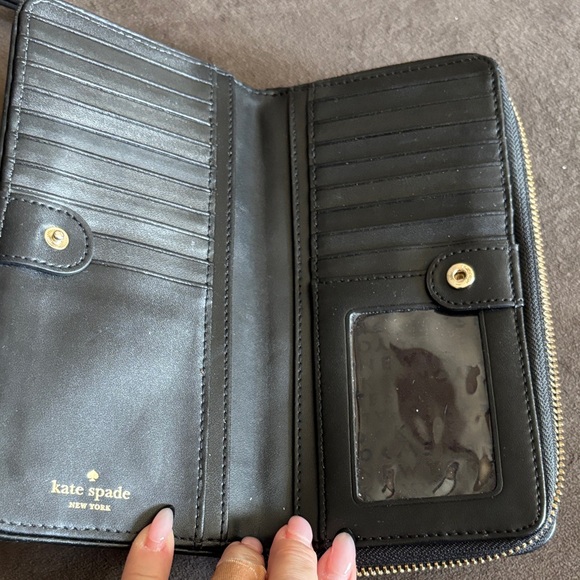 Kate Spade Black Pebbled Leather Wristlet - Picture 2 of 3